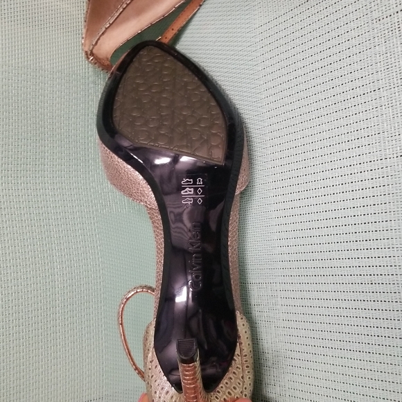 Calvin Klein Gold Peep toe with ankle strap Shoes - Picture 10 of 12